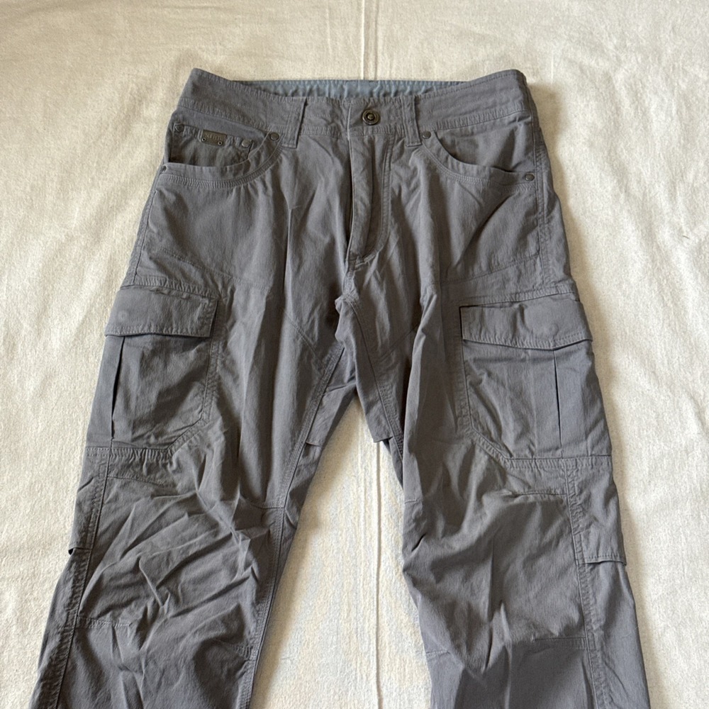 Kuhl Silencr Pants Men's 30x28 Gray Ripstop Hiking Outdoor Stretch Performance